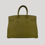 Hermès Birkin 35 Vert Chartreuse Evergrain Palladium Hardware | Randolph Goods