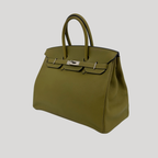 Hermès Birkin 35 Vert Chartreuse Evergrain Palladium Hardware | Randolph Goods