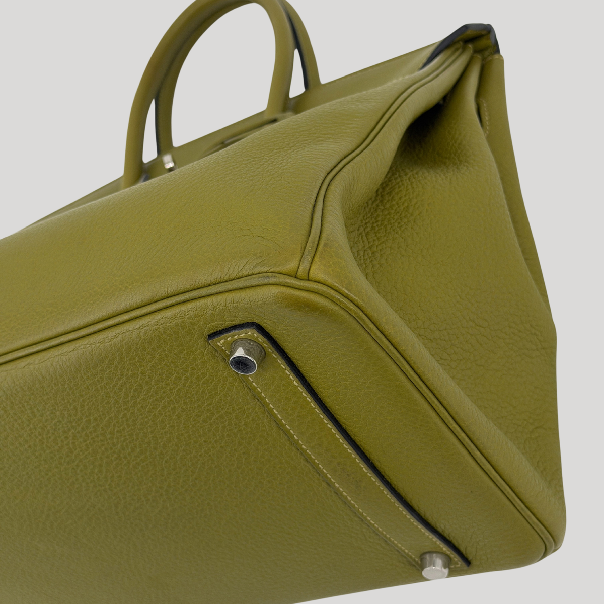 Hermès Birkin 35 Vert Chartreuse Evergrain Palladium Hardware | Randolph Goods