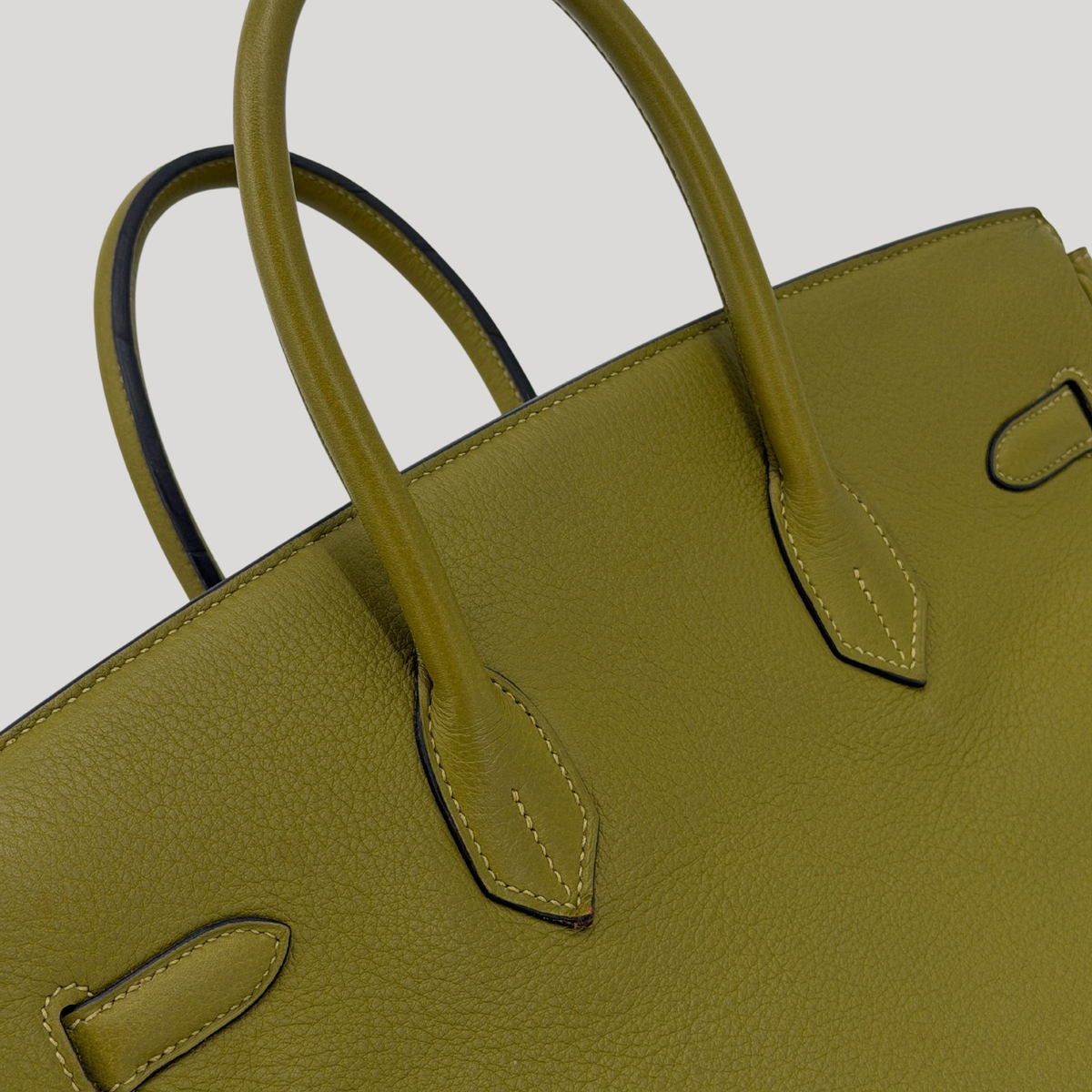 Hermès Birkin 35 Vert Chartreuse Evergrain Palladium Hardware | Randolph Goods