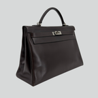 Hermès Kelly 40 Ebene Box Palladium Hardware