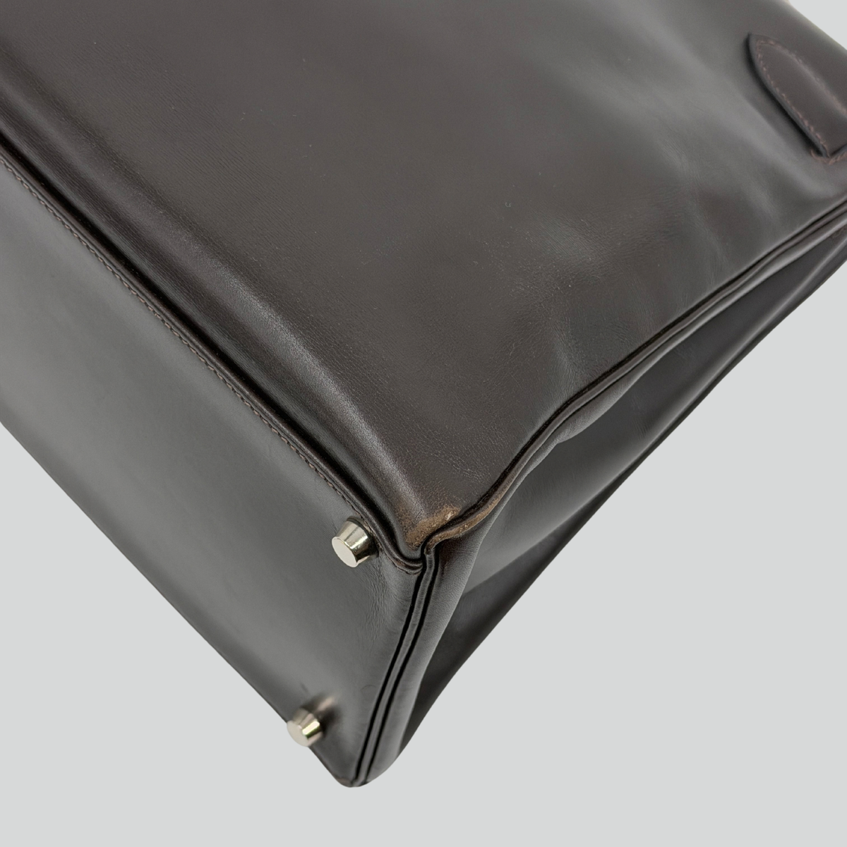 Hermès Kelly 40 Ebene Box Palladium Hardware