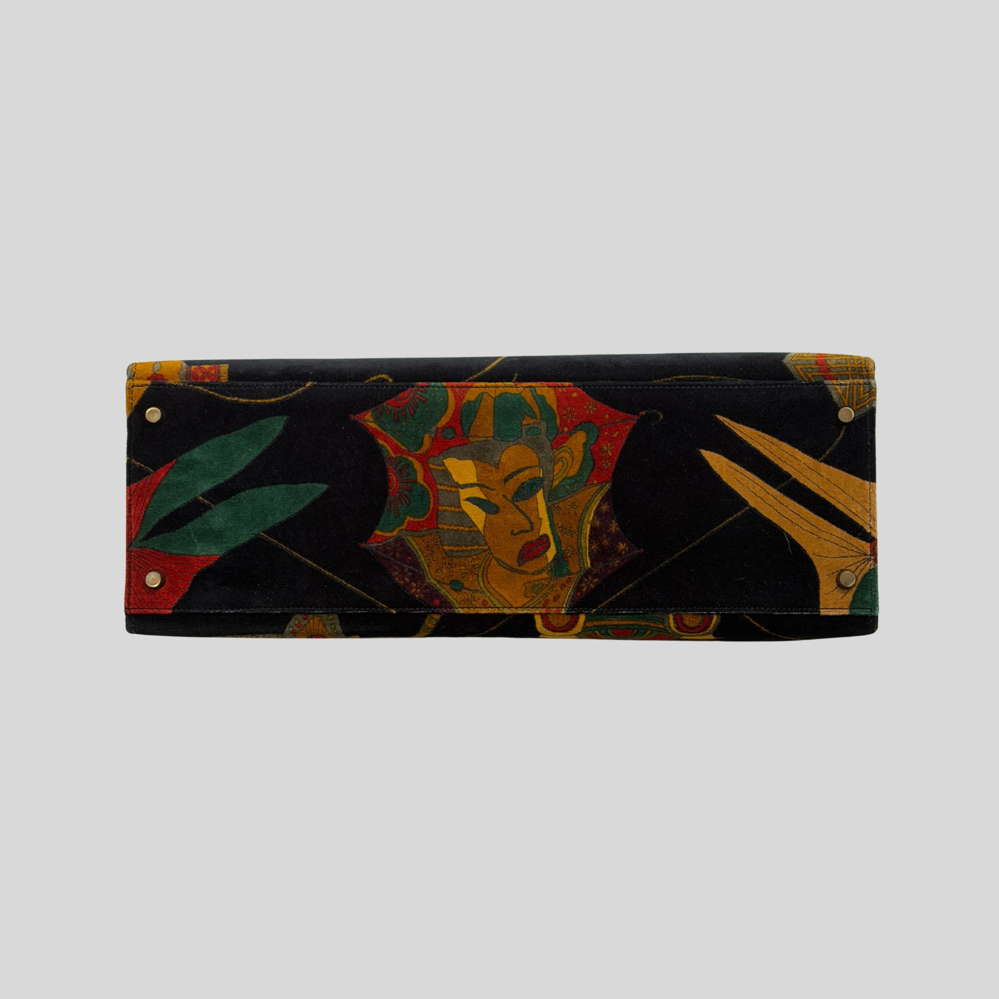 Hermès Kelly 40 Soies Volantes Rouge Vif Box Calfskin & Printed Velvet with Gold Hardware | Randolph Goods
