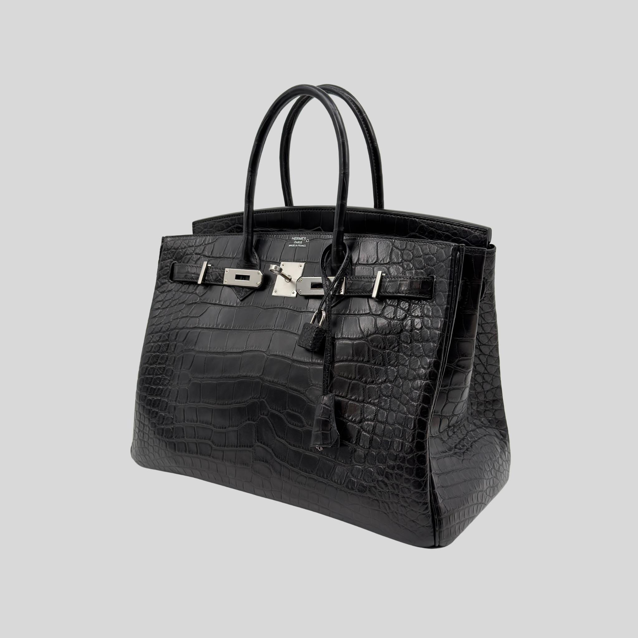 Randolph Goods | Hermès Birkin 35 Black Matte Alligator Leather Palladium Hardware