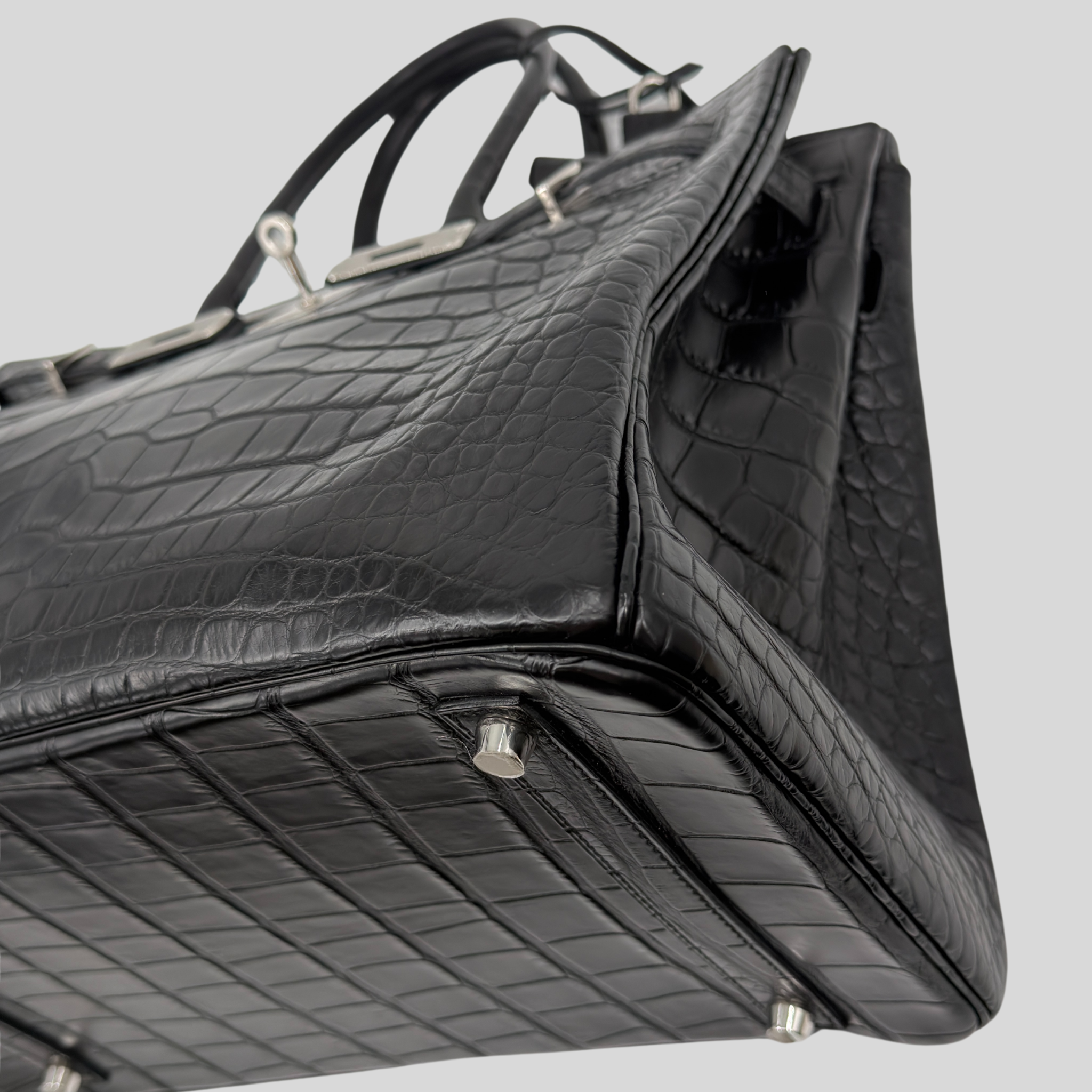 Randolph Goods | Hermès Birkin 35 Black Matte Alligator Leather Palladium Hardware