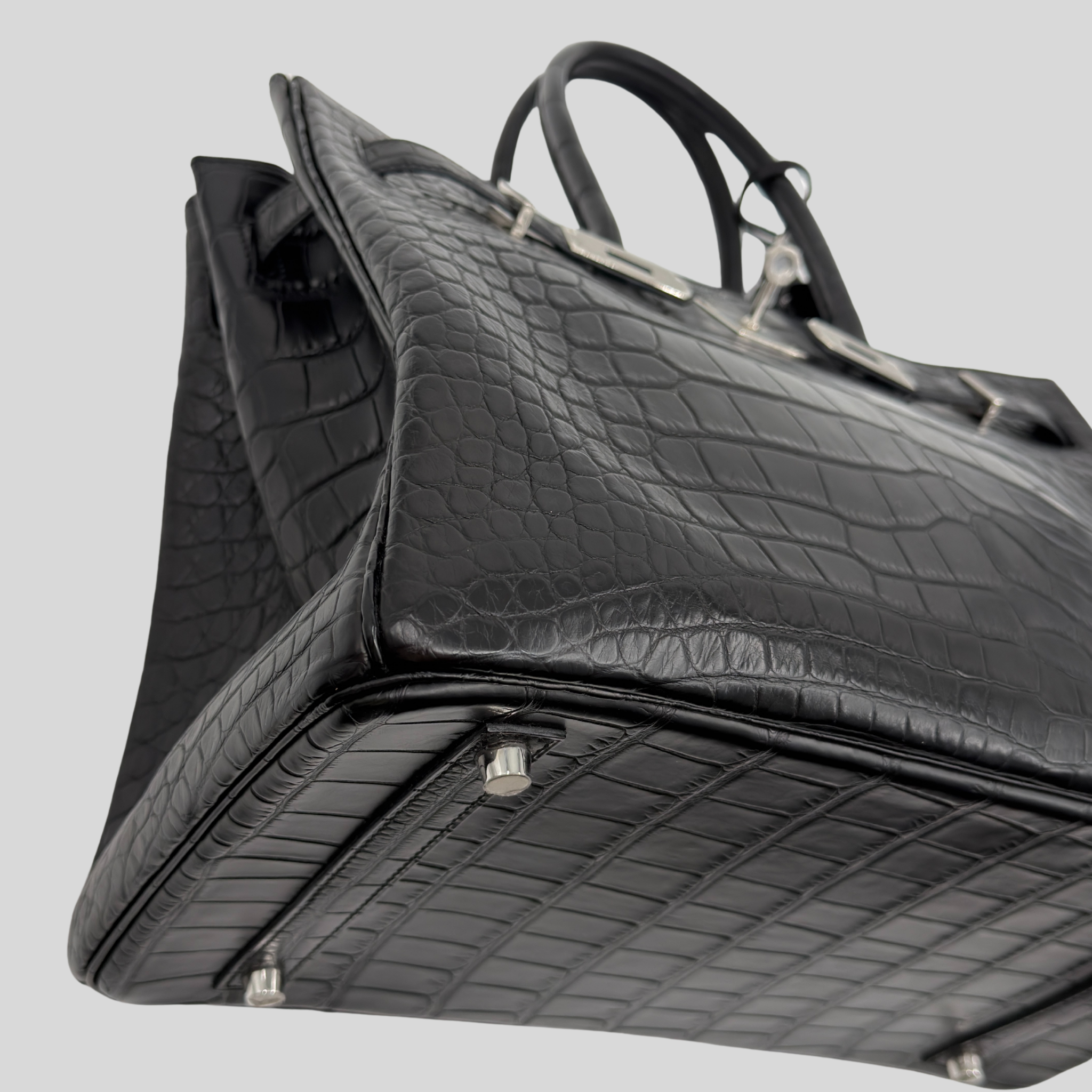 Randolph Goods | Hermès Birkin 35 Black Matte Alligator Leather Palladium Hardware