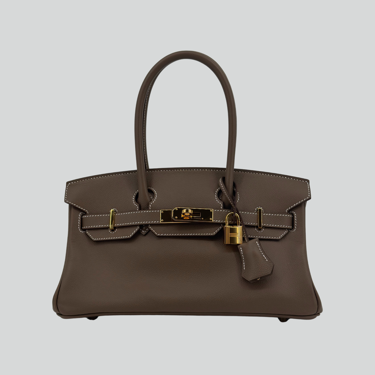 Hermès Shoulder Birkin Light 29 Étoupe Evercolor Gold Hardware | Randolph Goods