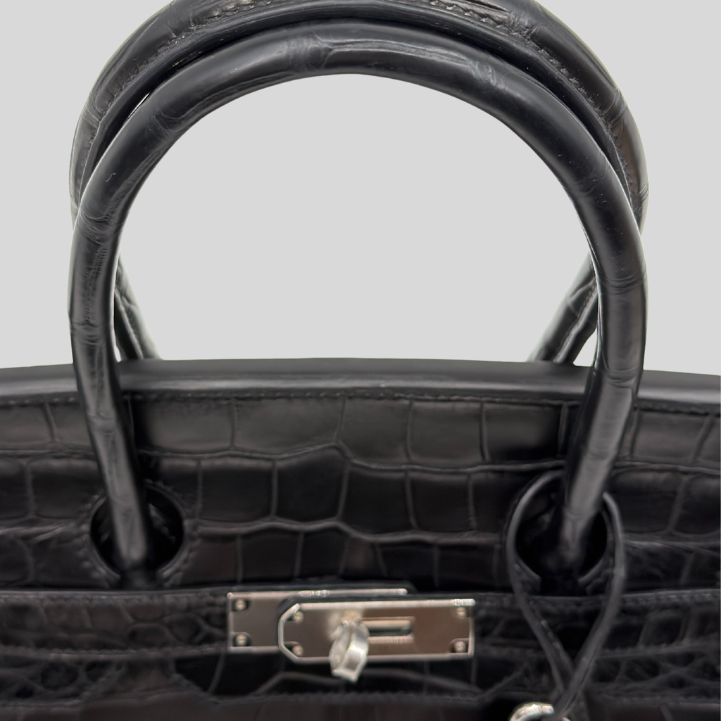 Randolph Goods | Hermès Birkin 35 Black Matte Alligator Leather Palladium Hardware