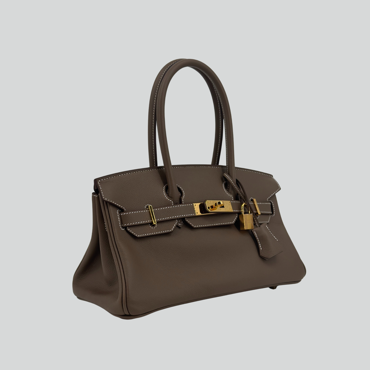 Hermès Shoulder Birkin Light 29 Étoupe Evercolor Gold Hardware | Randolph Goods