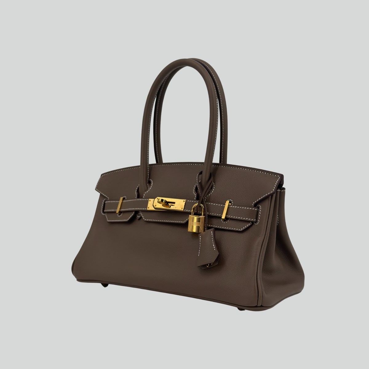 Hermès Shoulder Birkin Light 29 Étoupe Evercolor Gold Hardware | Randolph Goods