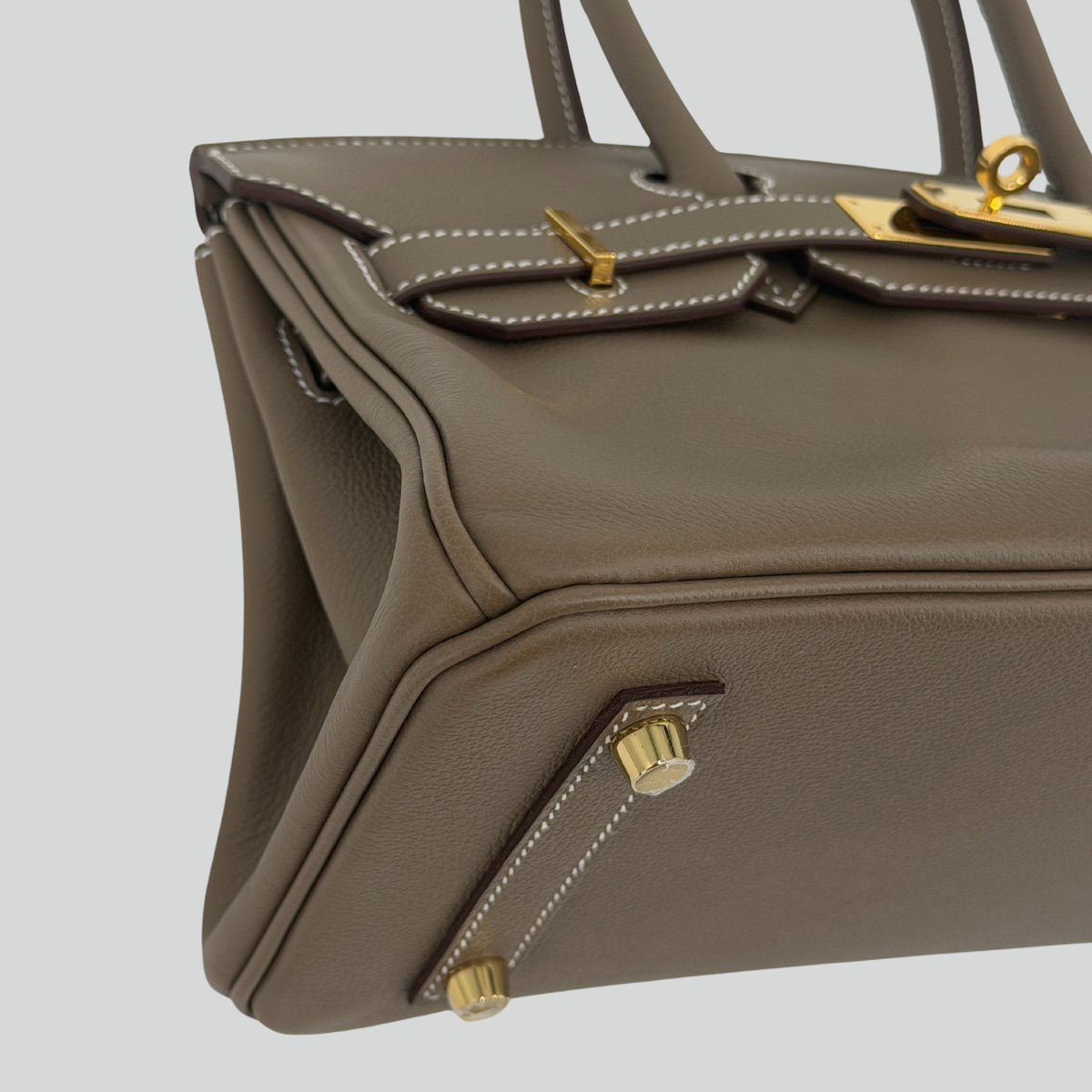 Hermès Shoulder Birkin Light 29 Étoupe Evercolor Gold Hardware | Randolph Goods