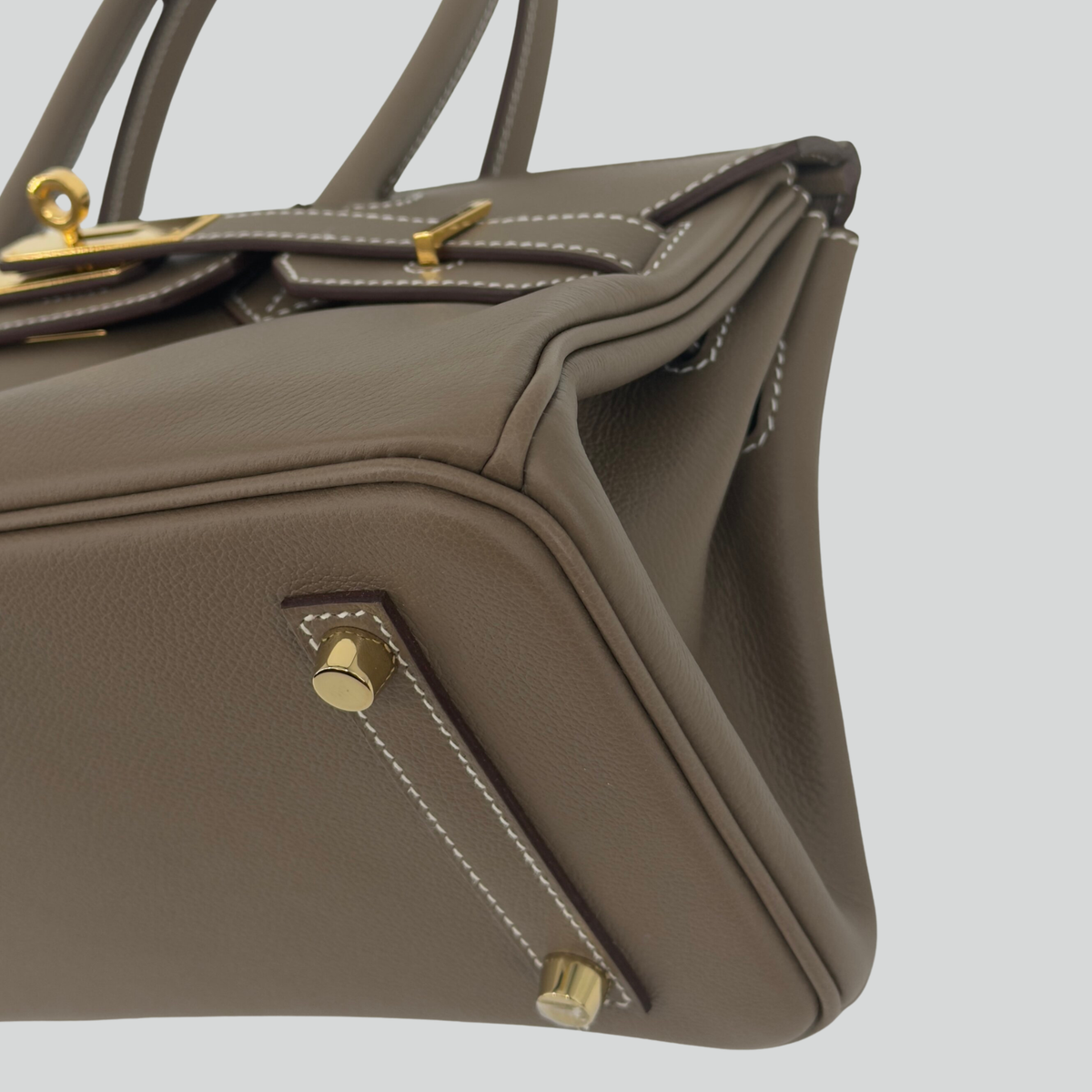 Hermès Shoulder Birkin Light 29 Étoupe Evercolor Gold Hardware | Randolph Goods