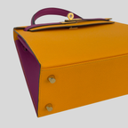 Hermès Birkin 25 HSS Jaune Ambre / Rose Pourpre Epsom Brushed Gold Hardware | Randolph Goods