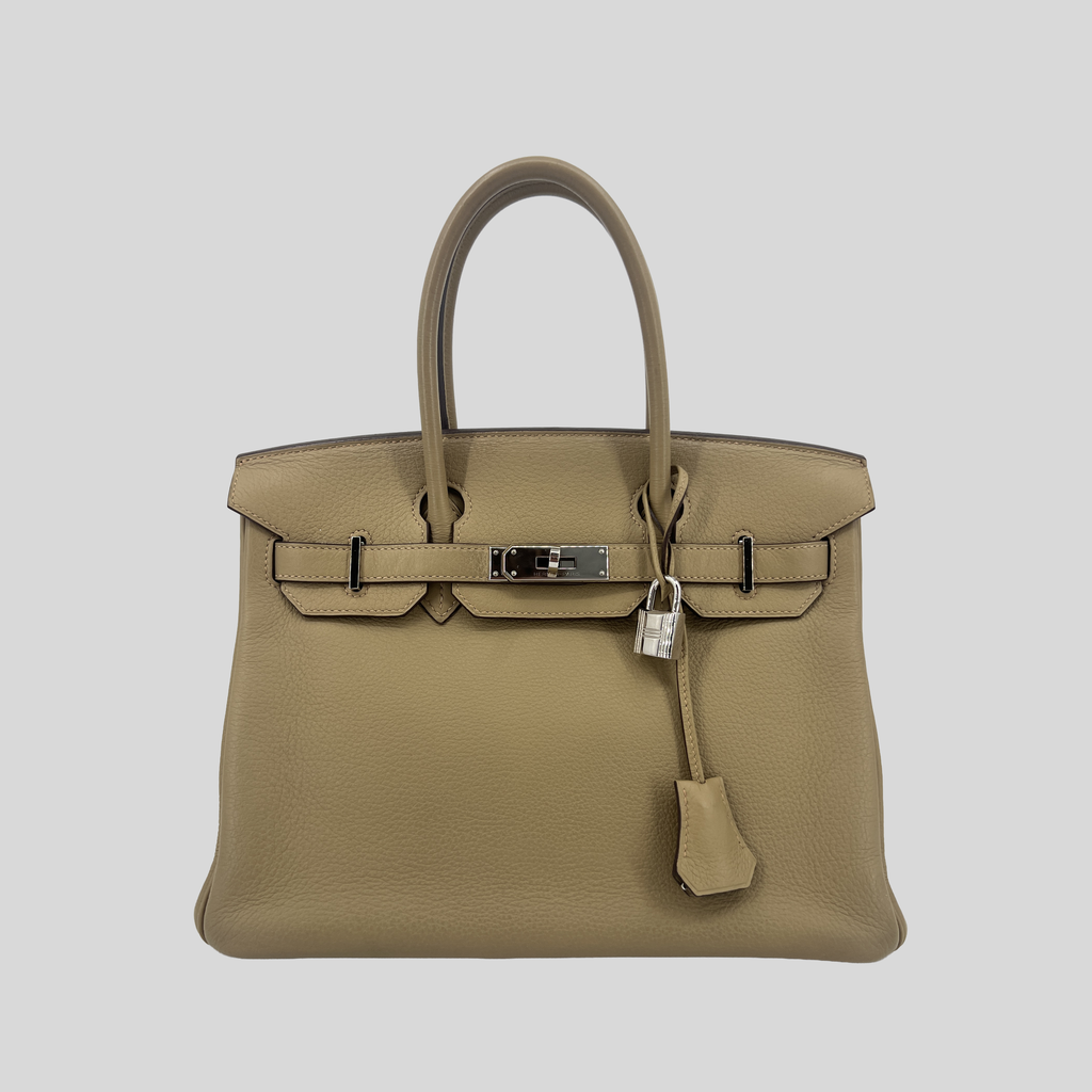 Hermès Birkin 30 Trench Evercolor Leather Palladium Hardware