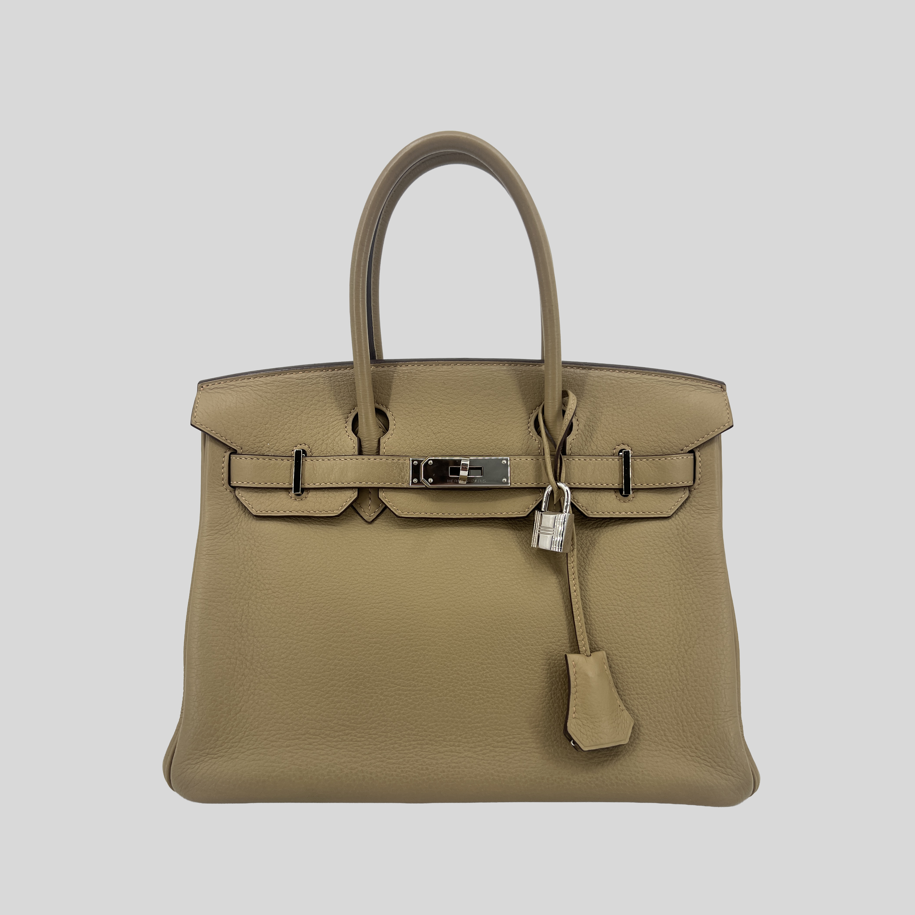 Hermès Birkin 30 Trench Evercolor Leather Palladium Hardware