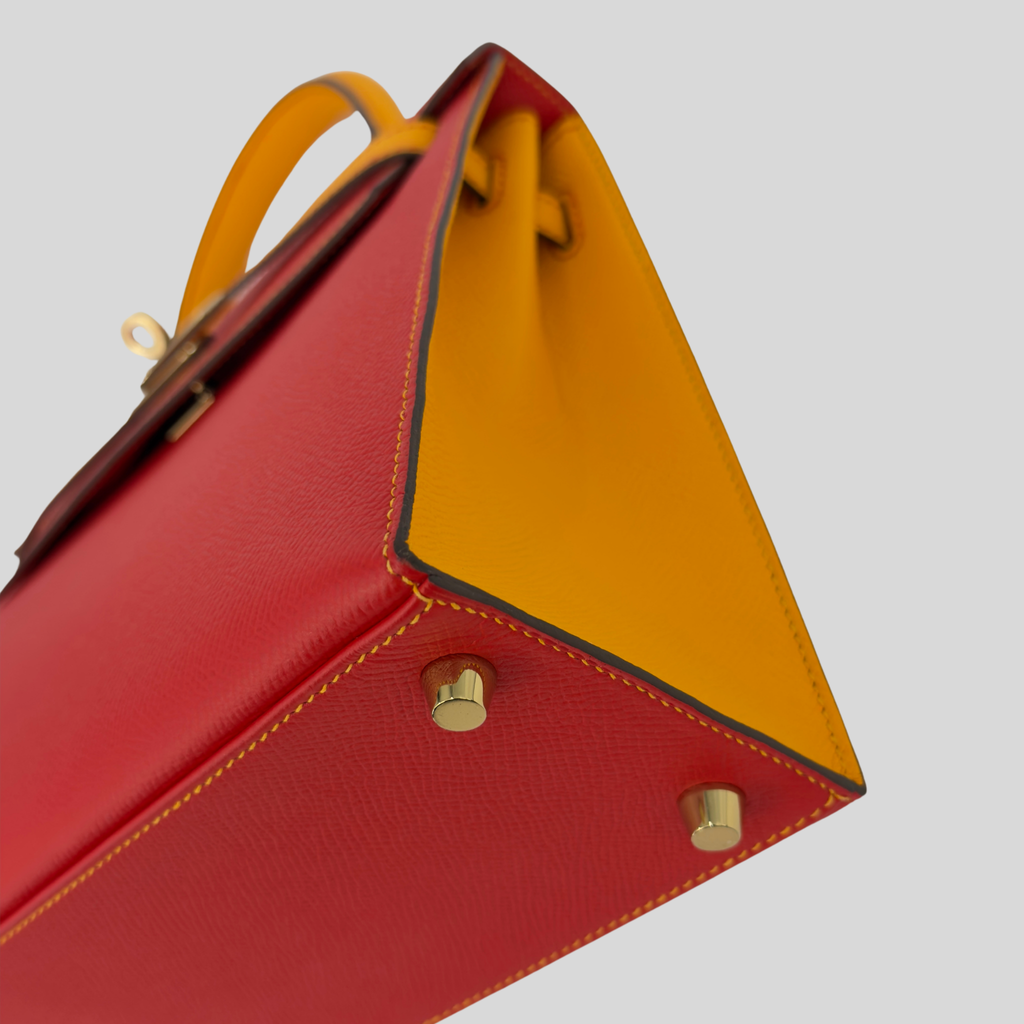Hermès Birkin 25 HSS Rouge Casaque / Jaune Ambre Epsom Gold Hardware | Randolph Goods