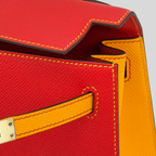 Hermès Birkin 25 HSS Rouge Casaque / Jaune Ambre Epsom Gold Hardware | Randolph Goods