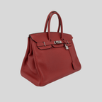 Hermès Birkin 35 Rouge Garance Clemence Palladium Hardware | Randolph Goods