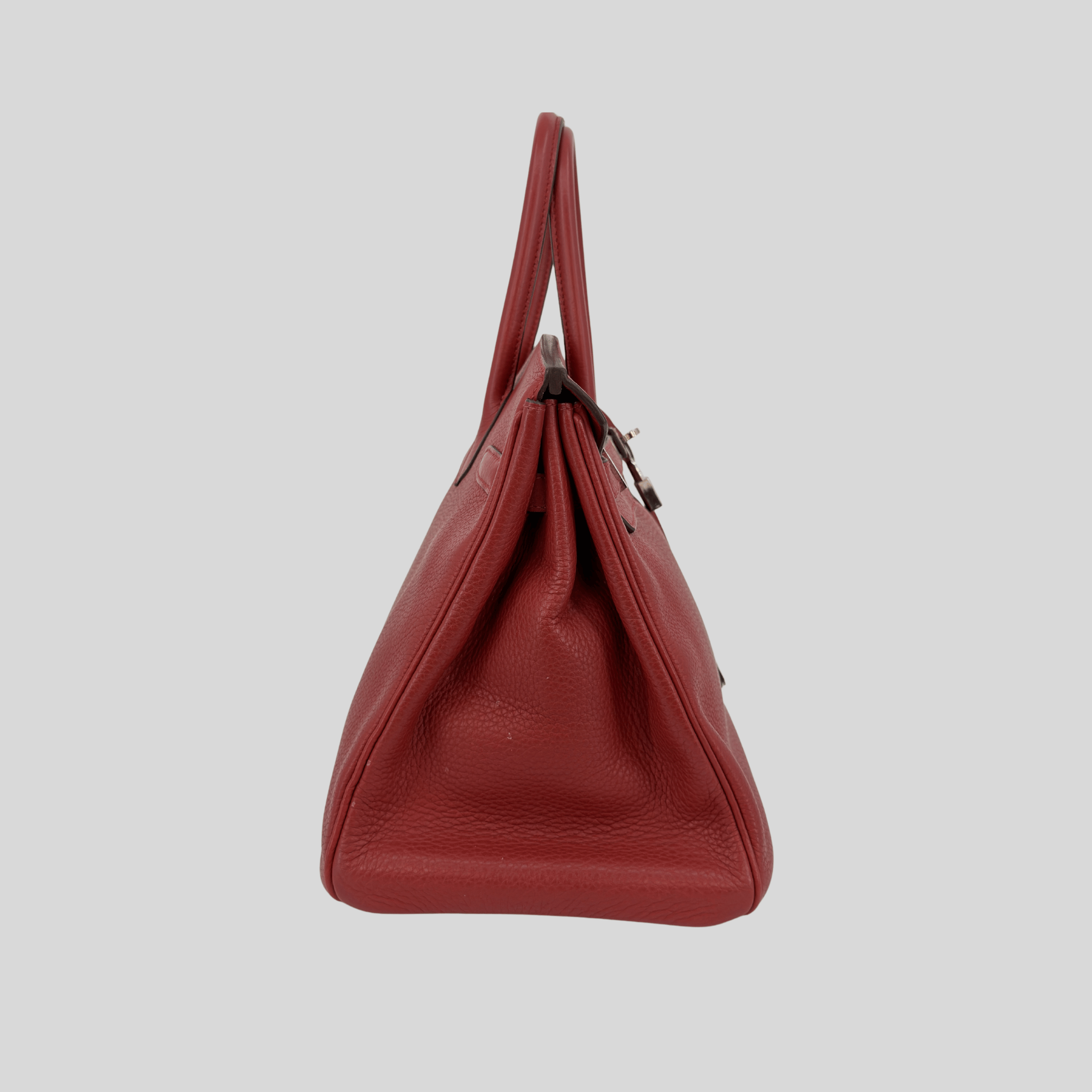 Hermès Birkin 35 Rouge Garance Clemence Palladium Hardware | Randolph Goods