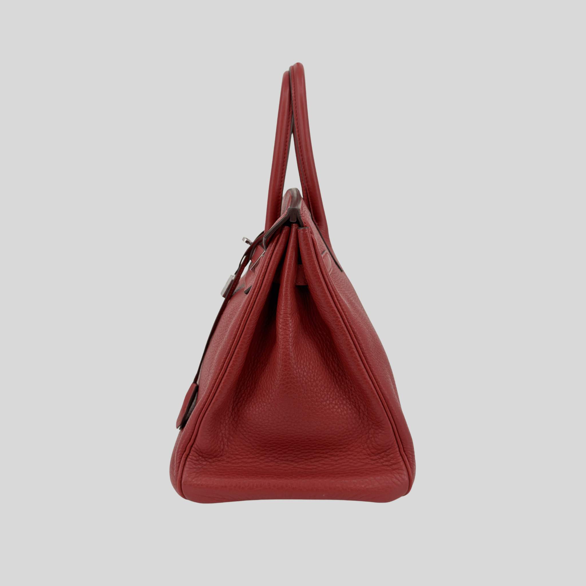 Hermès Birkin 35 Rouge Garance Clemence Palladium Hardware | Randolph Goods