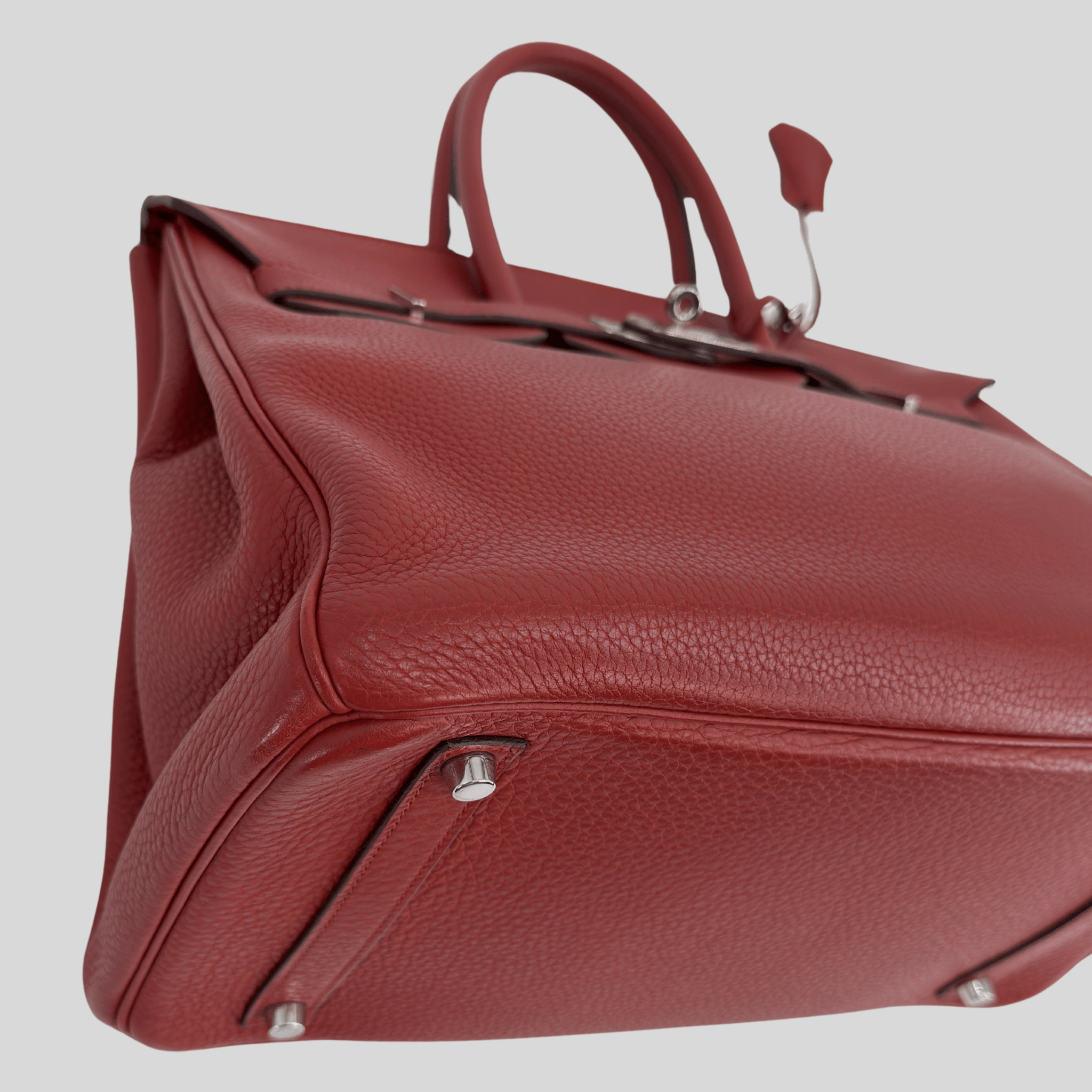 Hermès Birkin 35 Rouge Garance Clemence Palladium Hardware | Randolph Goods