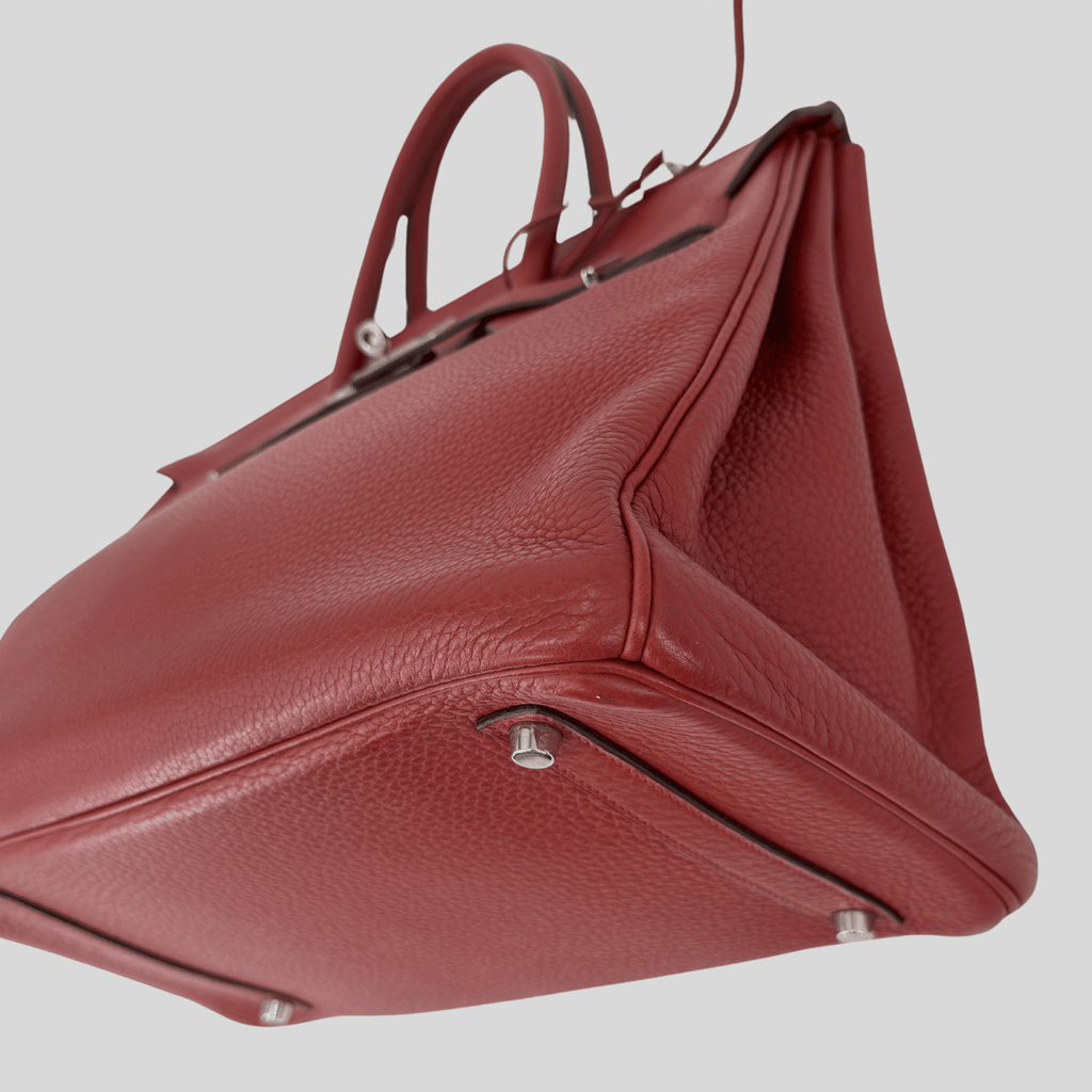 Hermès Birkin 35 Rouge Garance Clemence Palladium Hardware | Randolph Goods