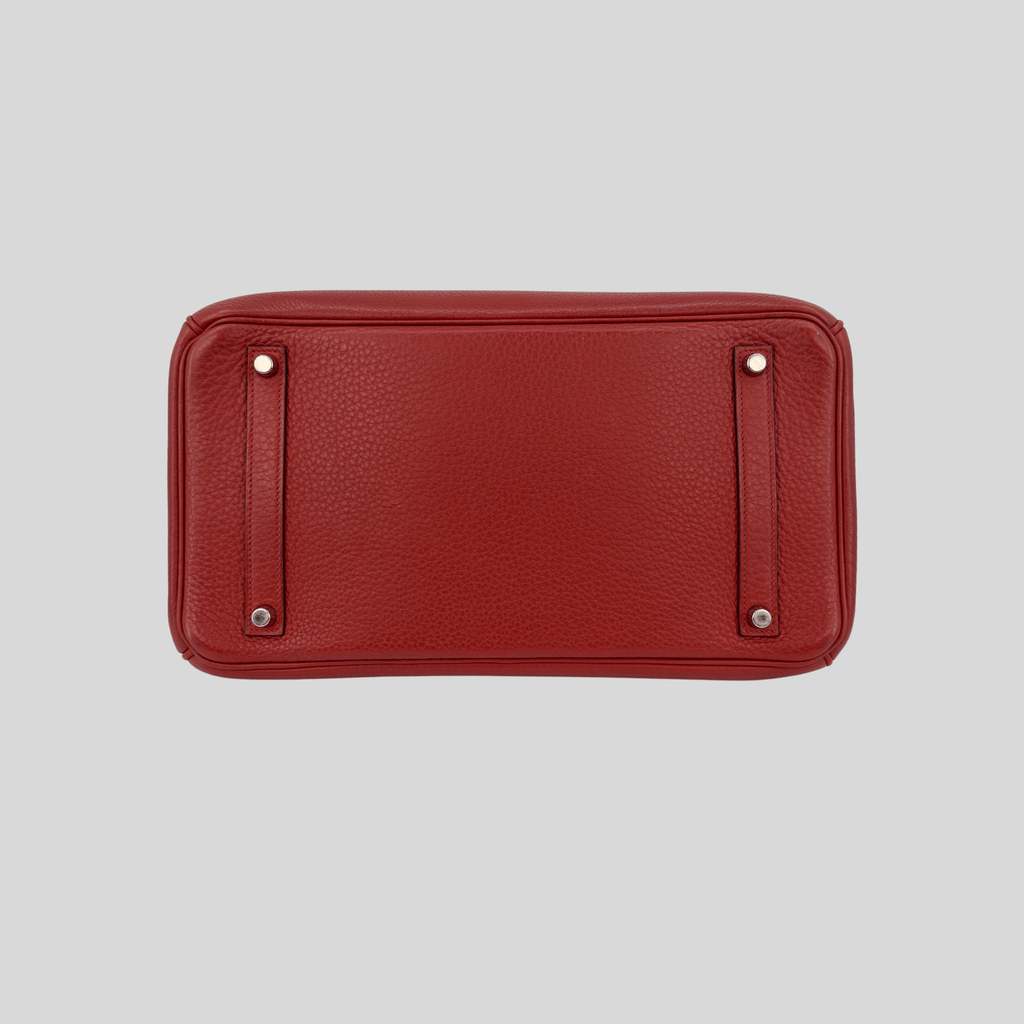Hermès Birkin 35 Rouge Garance Clemence Palladium Hardware | Randolph Goods