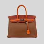 Hermès Birkin 35 HSS Tricolor (Alezan, Gold, Orange) Epsom Palladium Hardware | Randolph Goods