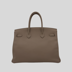 Hermès Birkin 35 Argile Tadelakt Palladium Guilloché Hardware