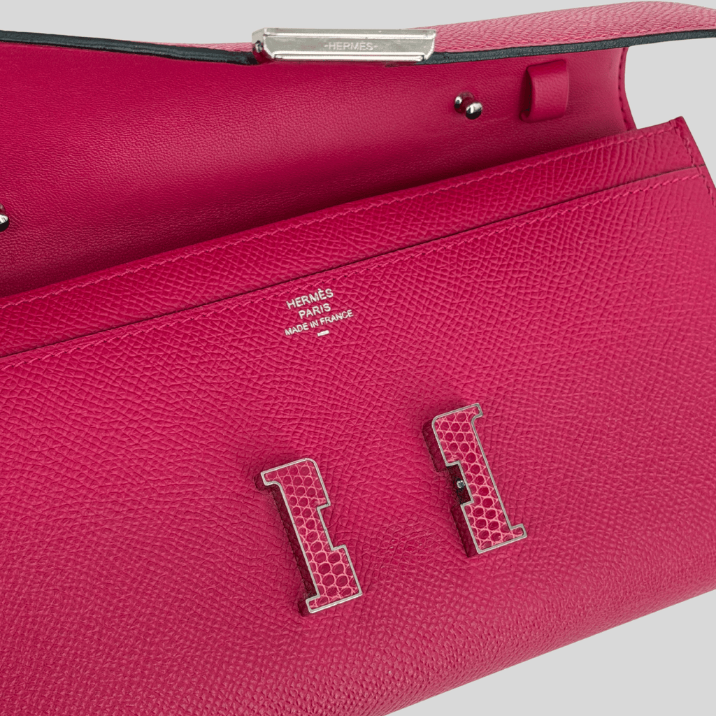 Hermès Constance To Go Framboise Epsom Lizard Buckle Palladium Hardware | Randolph Goods