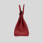 Hermès HAC 32 Rouge Vif Ostrich Palladium Hardware | Randolph Goods