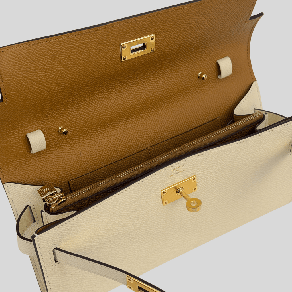 Hermès Kelly To Go Nata/Sesame Epsom Gold Hardware | Randolph Goods