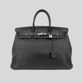 Hermès Birkin 40 Black Evergrain Palladium Hardware | Randolph Goods