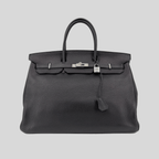 Hermès Birkin 40 Black Evergrain Palladium Hardware | Randolph Goods