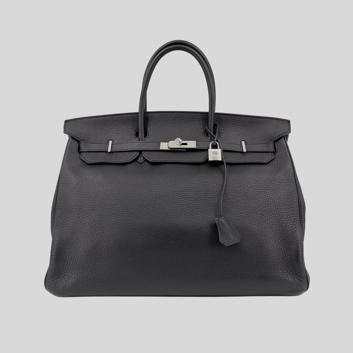 Hermès Birkin 40 Black Evergrain Palladium Hardware | Randolph Goods