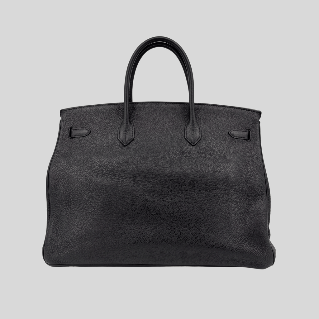 Hermès Birkin 40 Black Evergrain Palladium Hardware | Randolph Goods