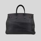 Hermès Birkin 40 Black Evergrain Palladium Hardware | Randolph Goods