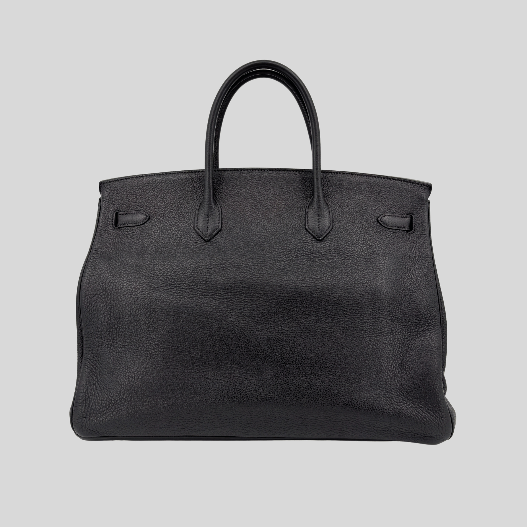 Hermès Birkin 40 Black Evergrain Palladium Hardware | Randolph Goods