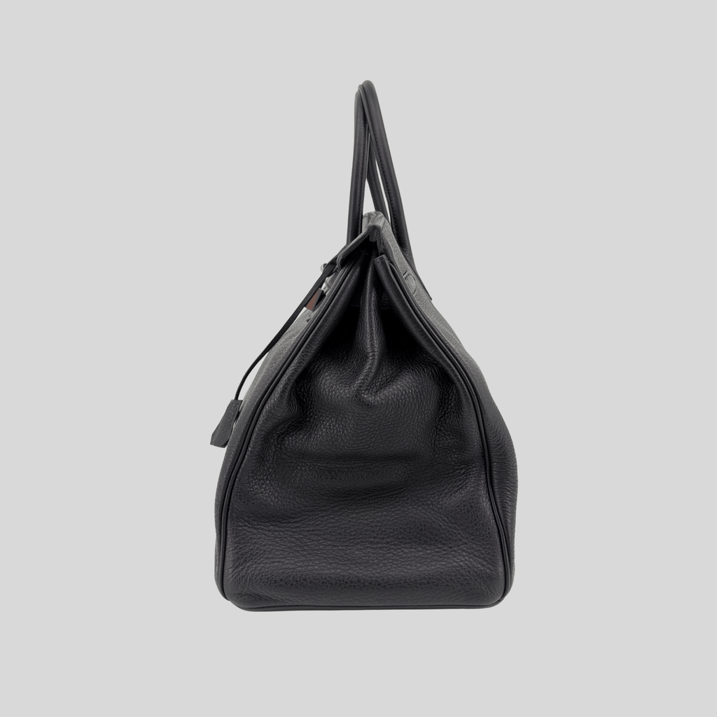 Hermès Birkin 40 Black Evergrain Palladium Hardware | Randolph Goods