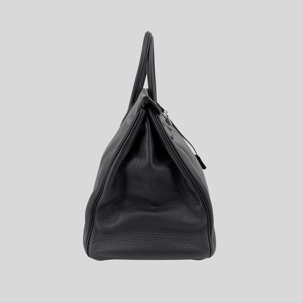 Hermès Birkin 40 Black Evergrain Palladium Hardware | Randolph Goods