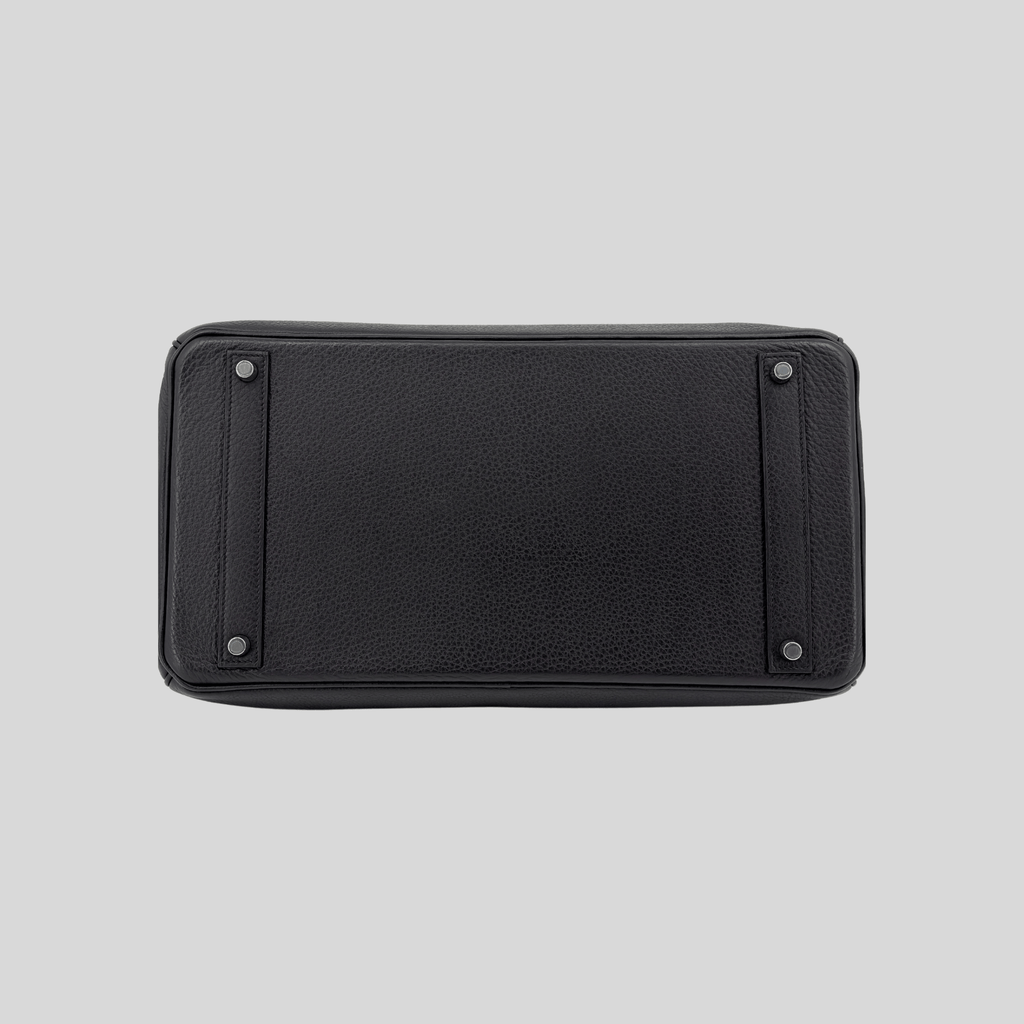 Hermès Birkin 40 Black Evergrain Palladium Hardware | Randolph Goods