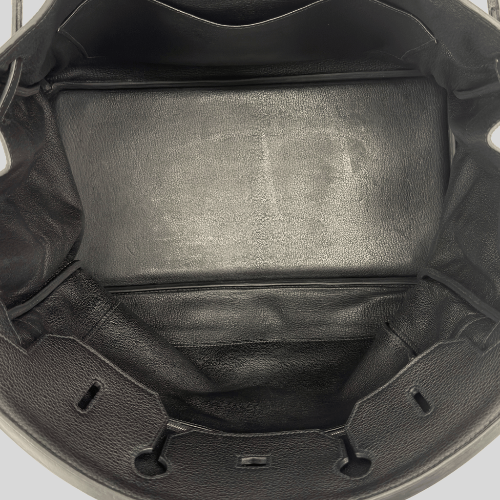 Hermès Birkin 40 Black Evergrain Palladium Hardware | Randolph Goods