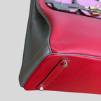 Hermès Birkin 35 HSS Tricolor Bubblegum, Rouge Casaque, Etain Epsom Gold Hardware
