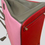 Hermès Birkin 35 HSS Tricolor Bubblegum, Rouge Casaque, Etain Epsom Gold Hardware