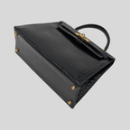 Hermès Kelly 28 Black Porosus Crocodile Leather Gold Hardware | Randolph Goods