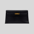 Hermès Kelly Elan Black Chèvre Gold Hardware | Randolph Goods