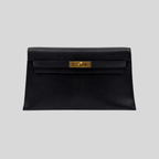 Hermès Kelly Elan Black Chèvre Gold Hardware | Randolph Goods