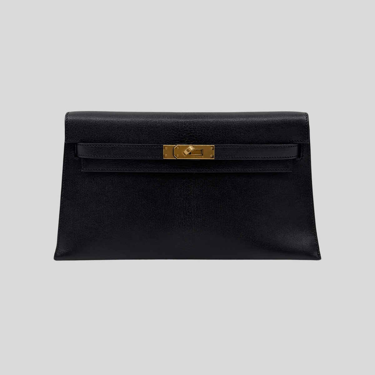 Hermès Kelly Elan Black Chèvre Gold Hardware | Randolph Goods
