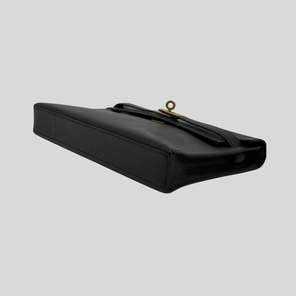 Hermès Kelly Elan Black Chèvre Gold Hardware | Randolph Goods