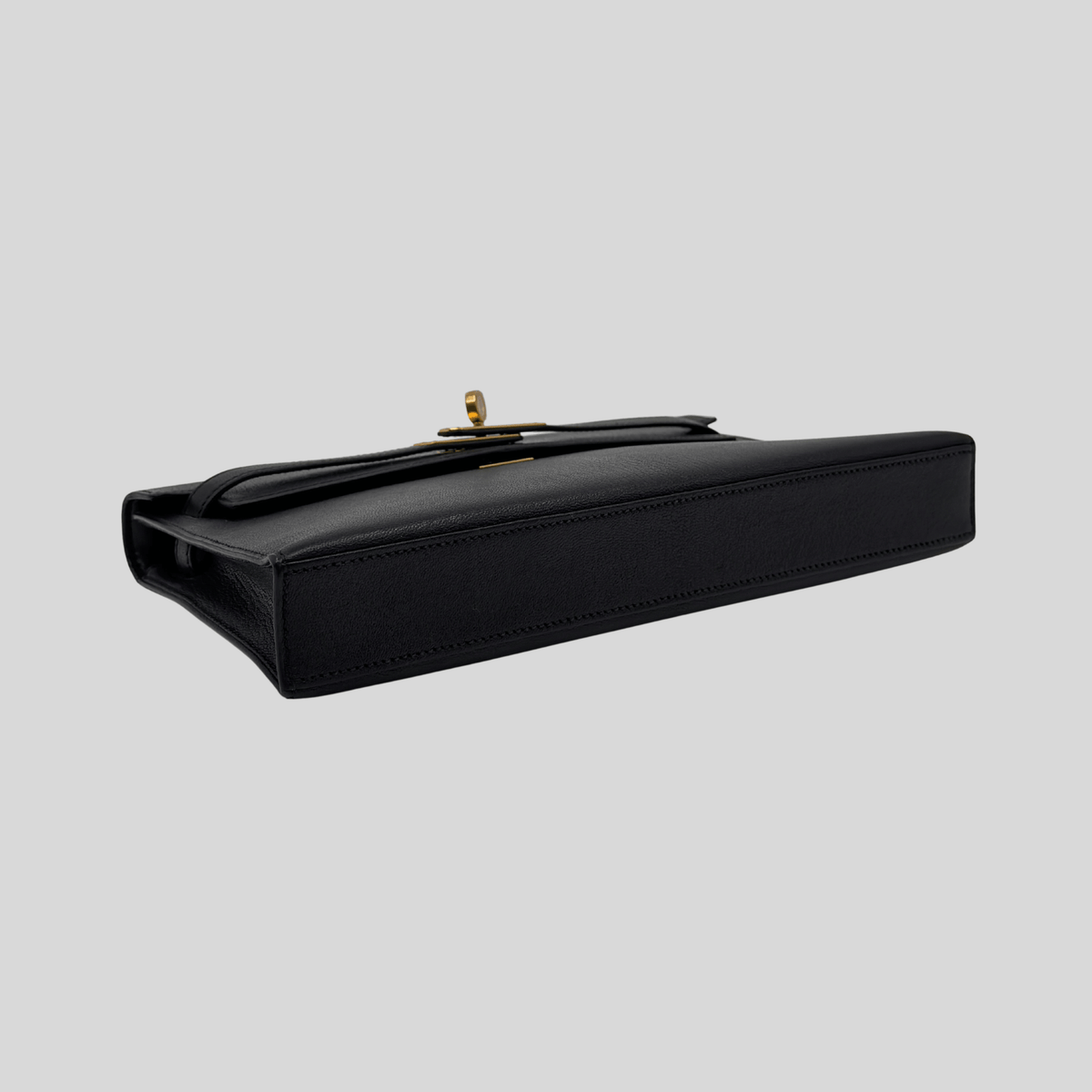 Hermès Kelly Elan Black Chèvre Gold Hardware | Randolph Goods